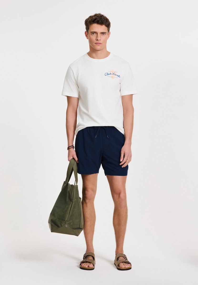 Men SCOTT STRETCH swim shorts 6 inch solid