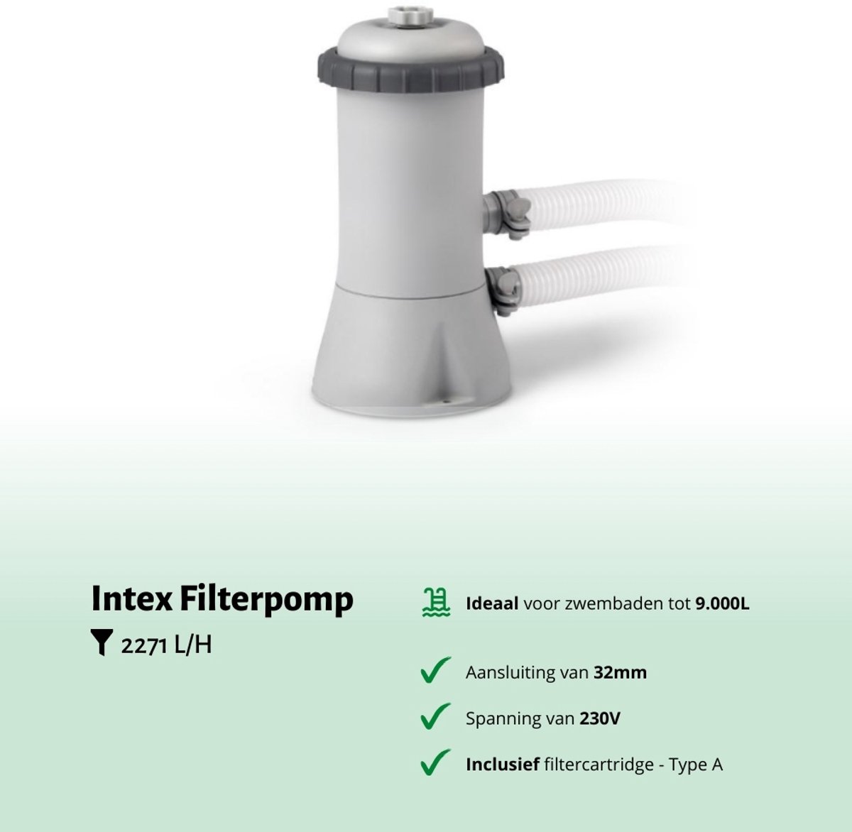 Intex - Cartridge Filterpomp C600 - 2.271 L/u - Geschikt voor zwembaden tot 10.000 L - Filtertype A – foto 3