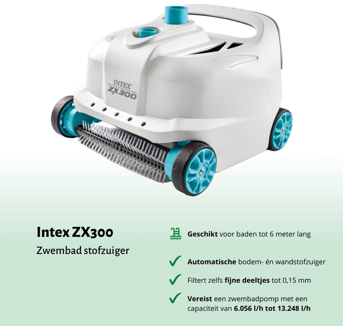 Intex - Deluxe Auto Zwembadreiniger ZX300 - Geschikt voor filterpompen vanaf 6.056 L/u – foto 5