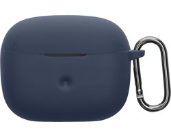 kwmobile cover voor oordopjes case - geschikt voor Bowers & Wilkins Pi6 / Pi8 - Trendy beschermhoes draadloze oordopjes in donkerblauw