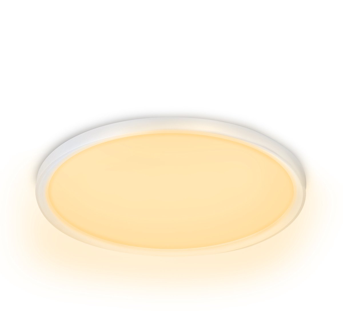 Aufun Led-Plafondlamp, Plat Rond, Warm Wit 48W 3000K-4000K Ip44 Waterdicht, Moderne Badkamerlamp, Keukenlamp Voor Keuken, Badkamer, Slaapkamer, Gang, Kelder, Ø36,5 Cm