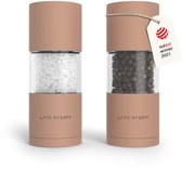 LARS NYSM - 'Lagom' Peper En Zoutmolen Set - Verstelbare Maalgraad Roestvrijstaal Black White LARS NYSM - 'Lagom' Peper En Zoutmolen Set - Verstelbare Maalgraad Roestvrijstaal Black White