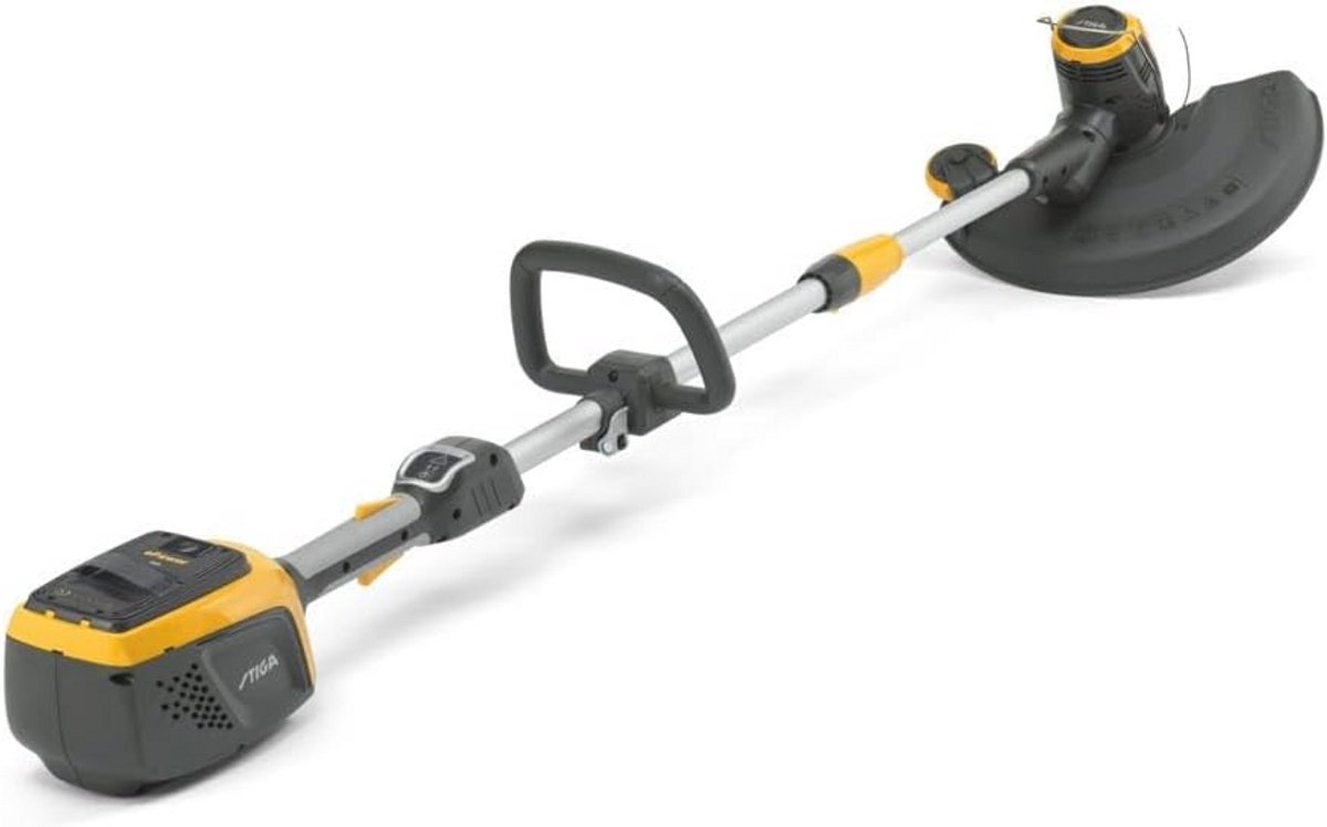 Accutrimmer 48V met verstelbare handgreep en dubbeldraad-tap&go-kop - 30 cm maaibreedte 200 W motor