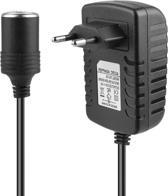 Spanningsomvormer 220V naar 12V 3A - Omvormer Auto naar Stopcontact