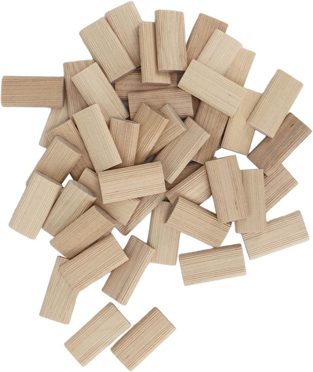 Beukenhout Domino Tenon Stopper - 50 Stuks