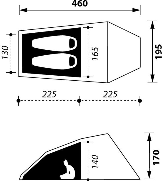 NOMAD® Bedouin 2 Premium Tent - Titanium Blue - One Size van NOMAD — afbeelding 3