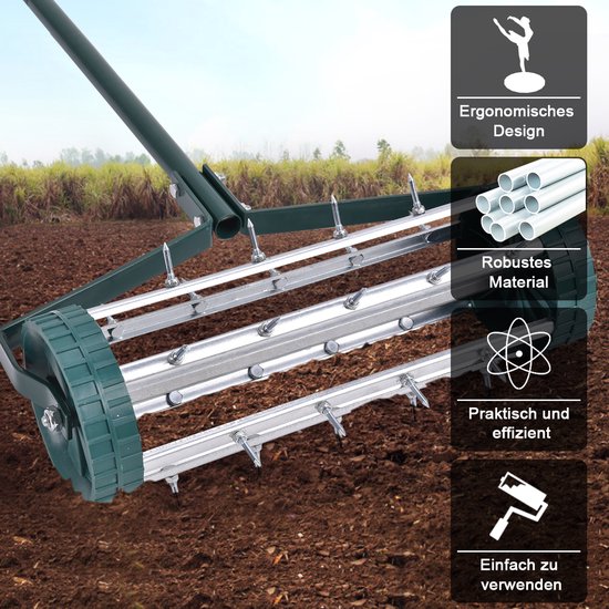 COSTWAY Gazonbeluchter Beluchter Gazonroller Gazonbeluchter Verticuteermachine Gazonroller Tuin van Costway — afbeelding 2