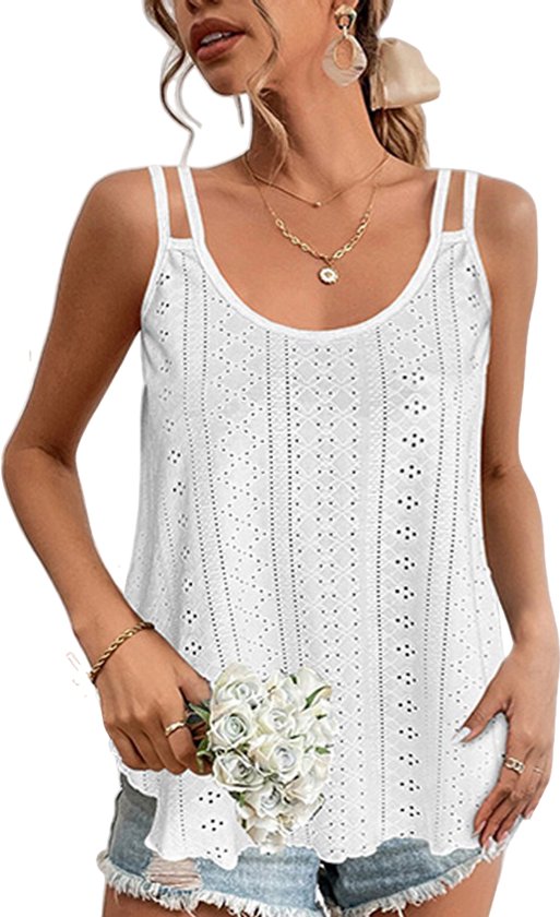 Chemise d'été femme - Chemise Wit - Haut tissé - Tricot - Dentelle - Fashion