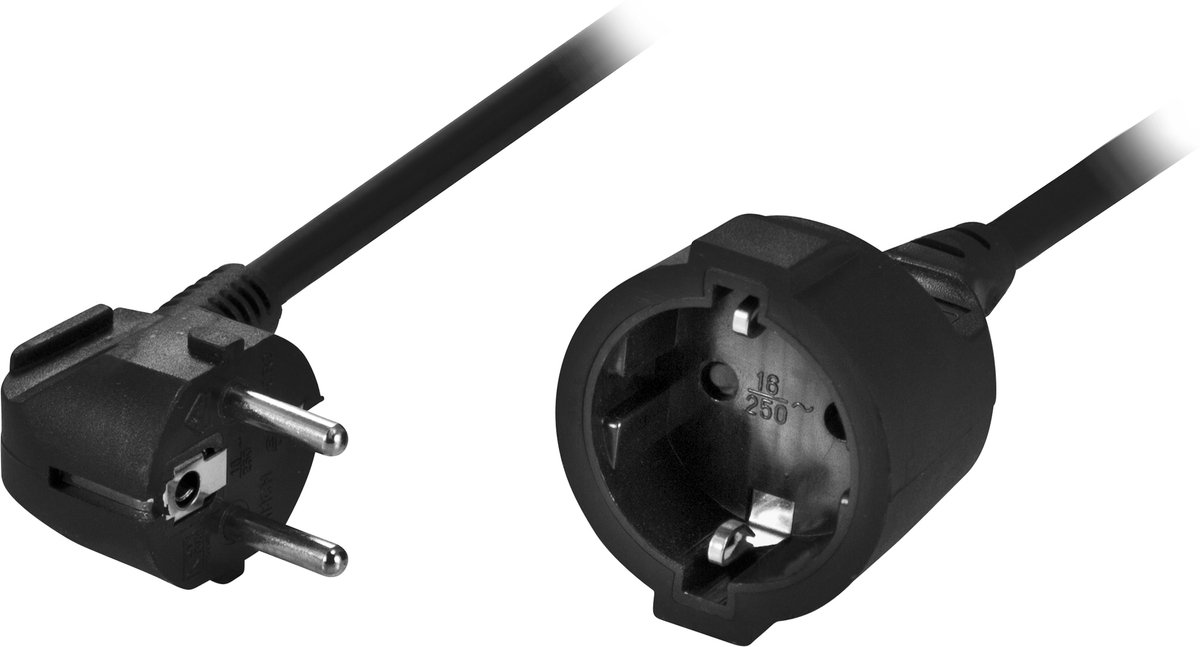 Deltaco DEL-112B electriciteitssnoer Zwart 2 m CEE7/7 CEE7/3