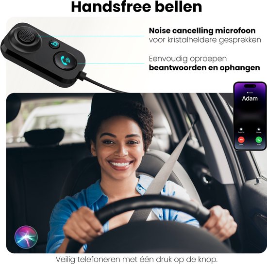 Xssive AR04 Bluetooth Receiver Auto - Bass Boost Mode - Ingebouwde Microfoon met Ruisonderdrukking - Automatische Handsfree mode van Xssive — afbeelding 3