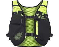 Bee Safe Hydro Backpack 5 Ltr ( excl. 1,5 Ltr Bladder ) – water rugtas – drink rugtas – verstelbaar - one size - Black/Lime