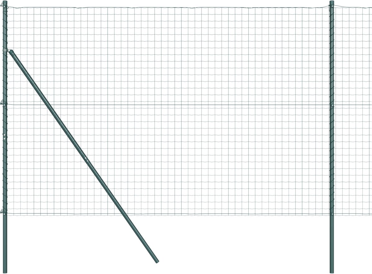 vidaXL - Euro - Fence - Grondfix - 10 - x - 1,6 - m - PVC-Coated - Staal - Groen - Mesh