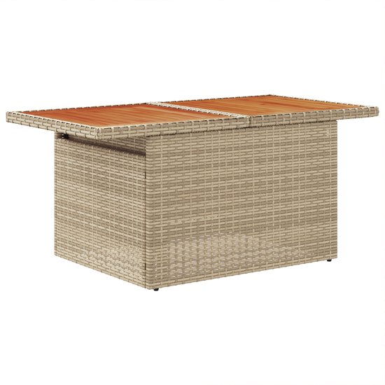 vidaXL - Tuinbank - Set - 8 - st - Beige - Poly - rattan