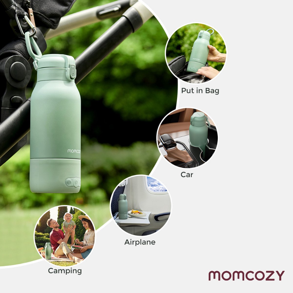 Momcozy - Draagbare Moedermelk & Water verwarmer - Perfect voor onderweg - BPA vrij thumbnail 8