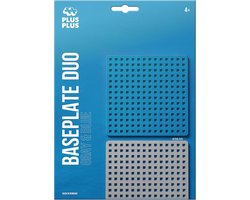 foto van Plus-Plus Basic Bouwplaat blauw/grijs 2 delige bouwset - 3840 - Bouwspeelgoed - Constructiespeelgoed - Set met bouwstenen - Vanaf 5 jaar