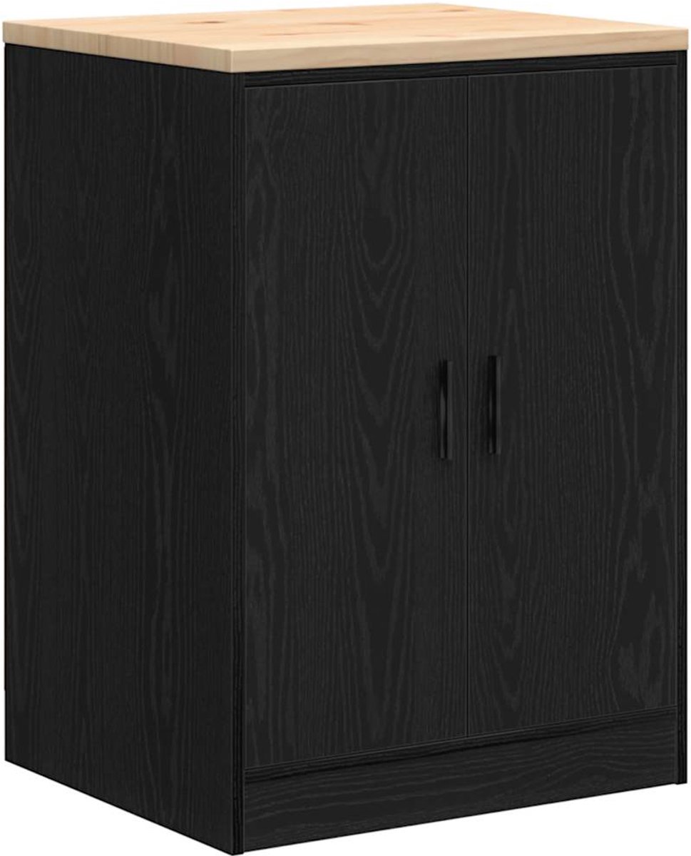 vidaXL Armoire de rangement de garage chêne fumé 30x51x85 cm bois pin vidaXL Armoire de rangement de garage chêne fumé 30x51x85 cm bois pin