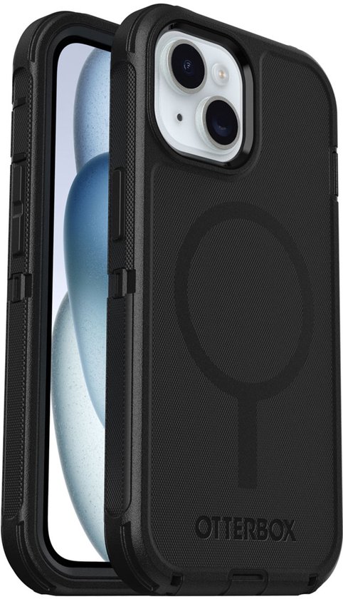 Coque arrière robuste OtterBox Defender avec MagSafe pour iPhone 13/14/15/16e - Noir