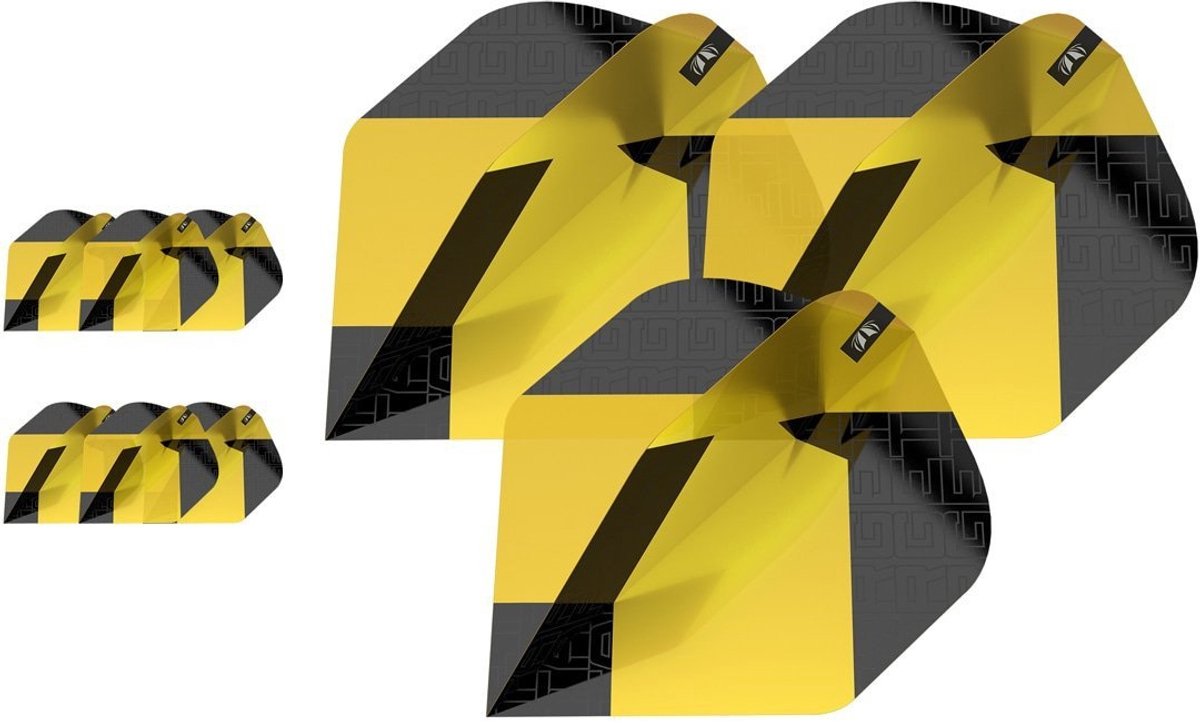Target Tag 3 Set Black Yellow NO2 - Dart Flights