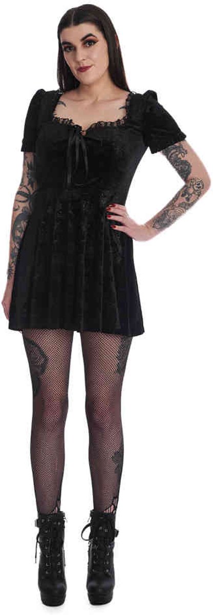 Banned - Chandelier Babydoll Korte jurk - 2XL - Zwart