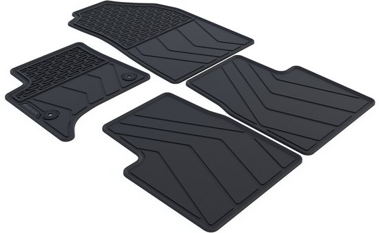 Heavy Duty Rubber Car Mats – Universal Full Set Of 4 For Citroen C3 Aircross – Trim To Fit