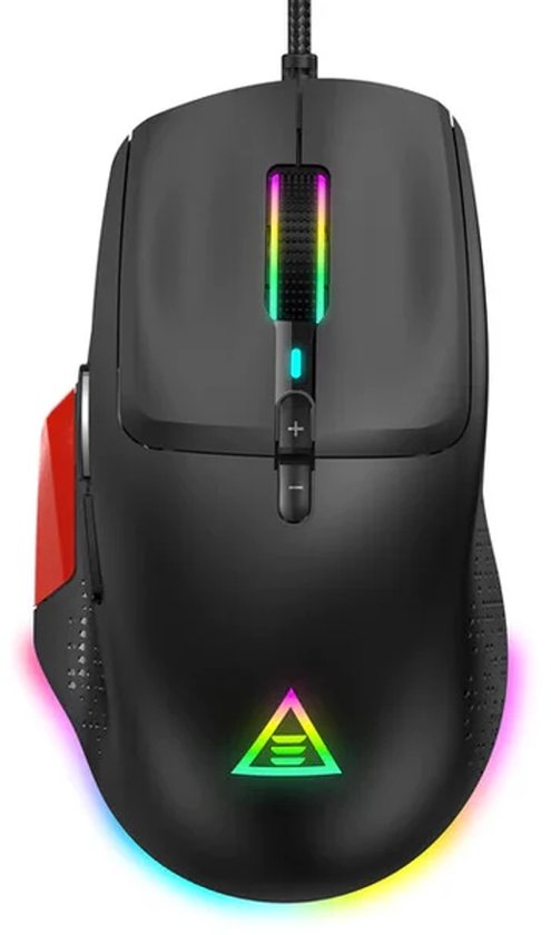 EKSA EM600 - Gaming Muis - 12.000 DPI - RGB Verlichting - 9 Programmeerbare Knoppen - Sniper Button - Rechtshandig - USB Bedraad