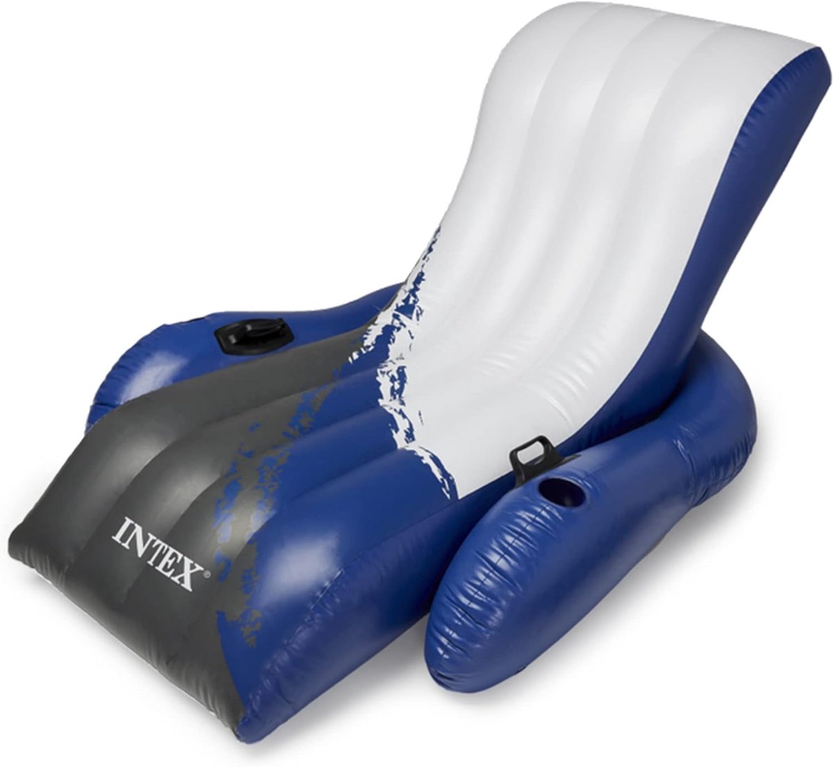 Opblaasbare Floating Recliner Lounge - Drijvende Zwemstoel met Bekerhouders, 180 x 135 cm