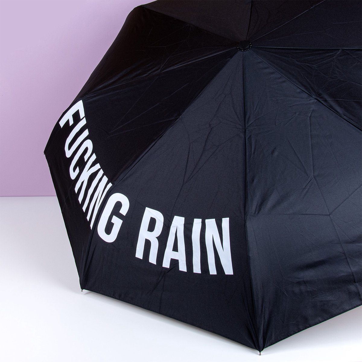 Fucking Rain paraplu - Zwart van Fisura