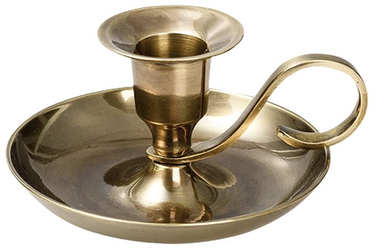 Ibenzoa® Klassieke Messing Goudkleurige Kandelaar van 5 cm Hoog voor Decoratieve Kaarsen