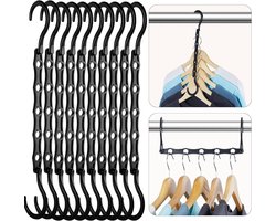 10 Pak hanger- ruimtebesparend - gemaakt van stevig plastic voor het ophangen van zware kledingstukken.
