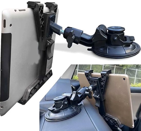 Support universel 360° pour tablette de pare-brise de voiture – Pour Tablettes de 7 à 11 pouces et grands Smartphones – Support pour tablette de fenêtre et de tableau de bord