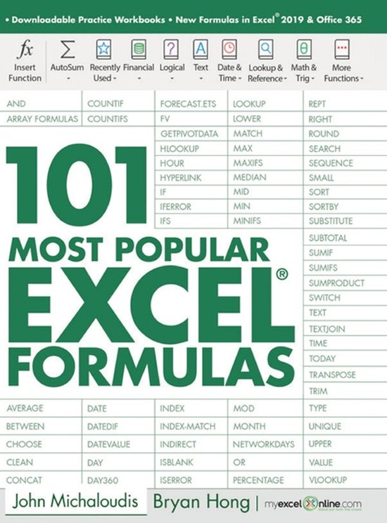 101 Excel- 101 Most Popular Excel Formulas - cover