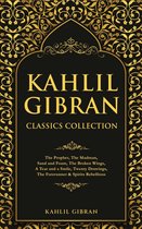 Livre Kahlil Gibran Classics Collection avec ornements dorés sur fond noir.