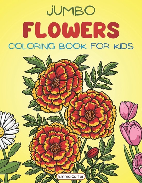 Jumbo Flowers Coloring Book for Kids
