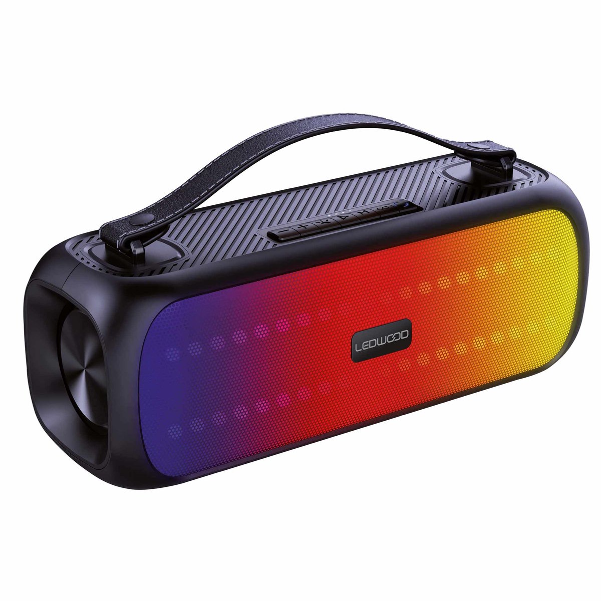 Ledwood XTREME300 Bluetooth speaker - krachtige partyspeaker met LED lichteffecten - 300W - IPX5 waterbestendig - Bluetooth 5.0 - TWS - USB-C - zwart