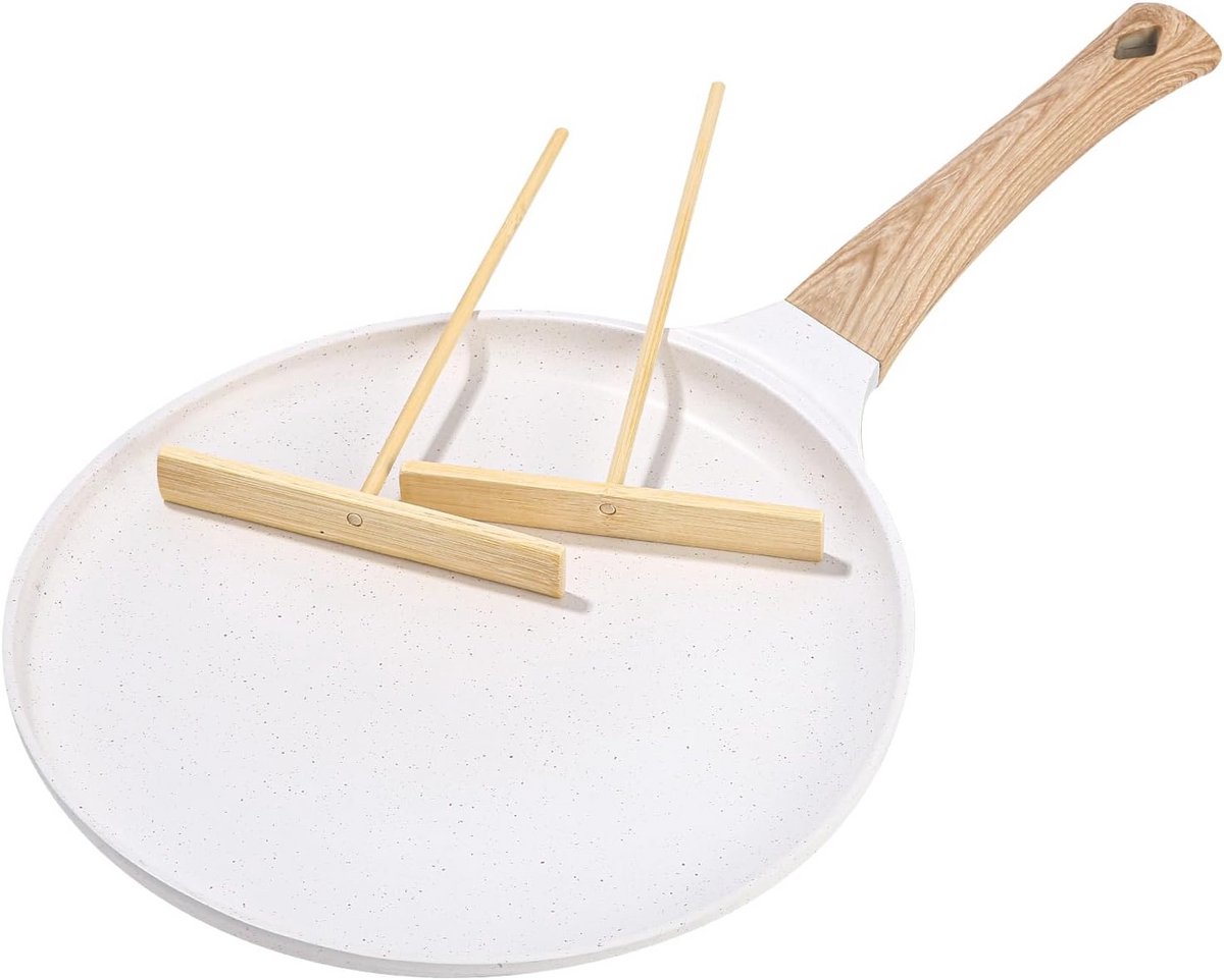Witte 24 cm Pannenkoekenpan met Antiaanbaklaag