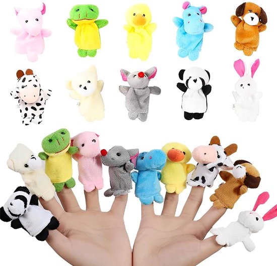 10-Pack Vingerpoppen - Zachte Pluche Dierlijke Vingerpoppen Speelgoed Voor Kinderen Mini Pluche Speelgoed Voor Jongens En Meisjes Feestartikelen Voor Shows Spelen School