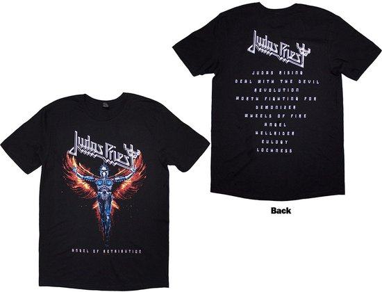 Judas Priest - Angel Of Retribution Tracklist Heren T-shirt - S - Zwart