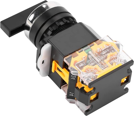 3 Positie Momentary Rotary Switch met Lange Handgreep - Auto Reset ...