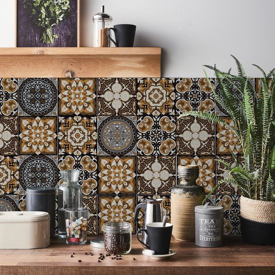 Waterdichte Mozaïek Tegelstickers - 30 Stuks PVC Vinyl Wanddecoratie Voor Keuken En Badkamer