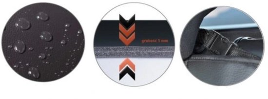 Carpassion Autostoel Beschermer Achterkant + Autostoelhoes - Autostoelhoes - Kick Mat - Voorstoelbeschermer - Stoelbeschermer Auto - Zwart van Carpassion — afbeelding 4