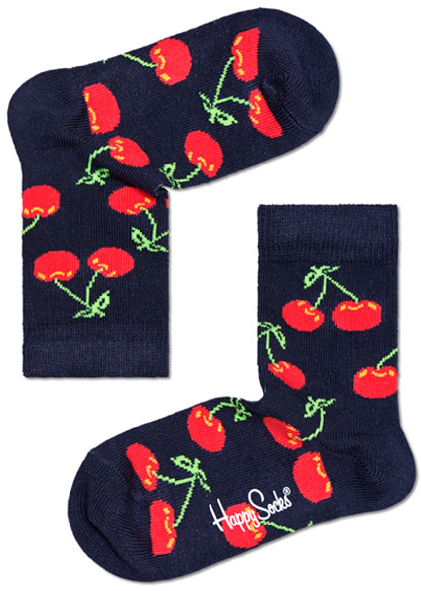 Happy Socks sokken kids cherry blauw