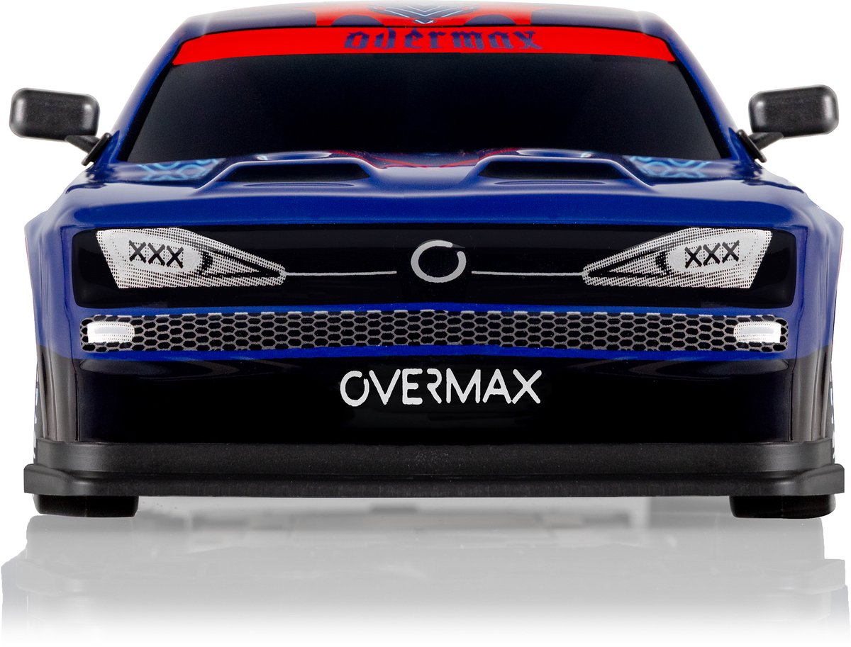 Overmax X-Overslide – Bestuurbare Auto 2in1: DRIFT & Race – 20 km/h – 2 Snelheidsstanden – 2 Batterijen – 40min Speeltijd – 2 Carrosserieën – 2 Wielensets – LED Onderverlichting – Obstakelset – Gecodeerde Besturing – RC Auto — afbeelding 16