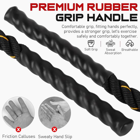 Verzwaard Springtouw Set | Speed Rope, Standaard & Heavy R