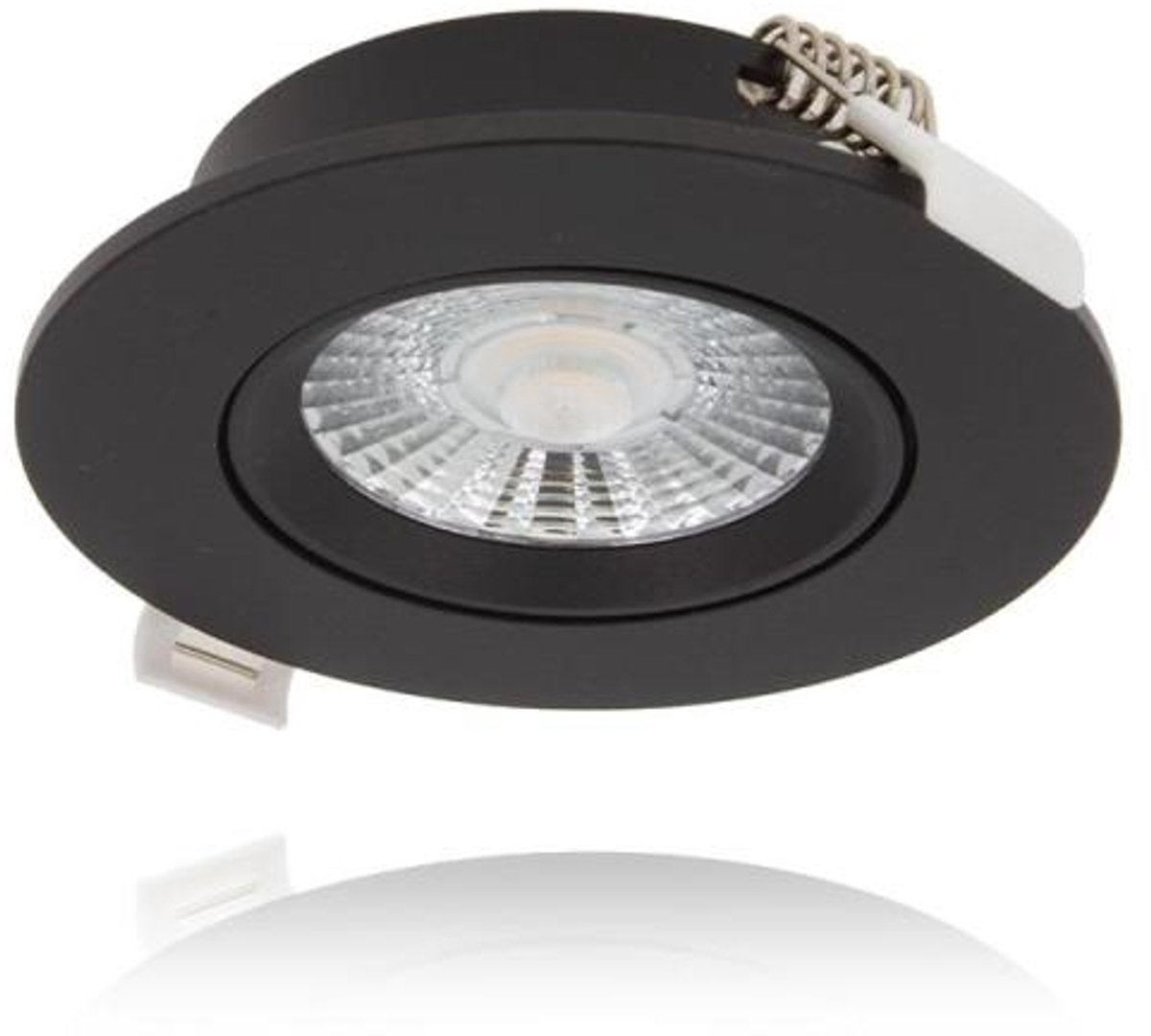 LED inbouwspot Hydra 6W - dim2warm zwart - 1 stuk - energiezuinig en waterbestendig