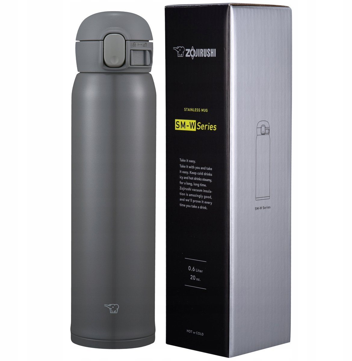 Zojirushi SM-WR60-HP - Thermosfles - 480 ml - Grijs - Roestvrij Staal