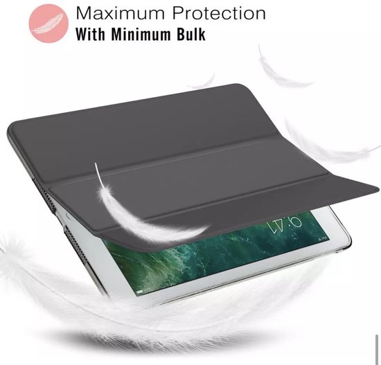 Apple iPad 8 10.2 2020, étui pour iPad 10.2 avec stylet, étui pour tablette pivotant, étui avec support magnétique, étui à rabat en cuir pour tablette Smart Cover Zwart - HiCHiCO