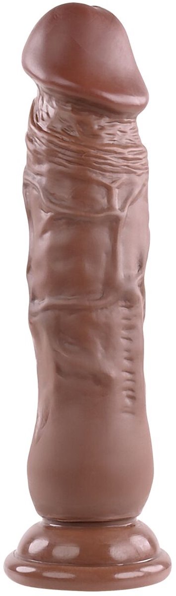 Goedkoopste Evolved Dildo Love Toy Realistic Dong, Dark 17.7 Cm Bruin
