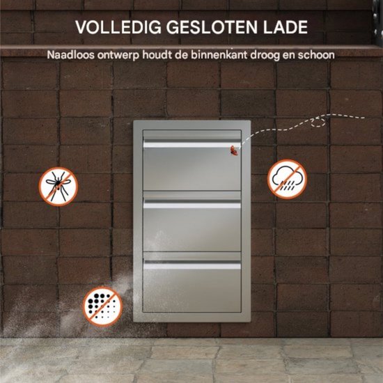 Ladekast Buitenkeuken Luxe - Barbecue - RVS - Voedingskwaliteit - 19,4 kg Opslaglade van Vonroc — afbeelding 5