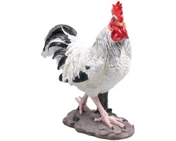 Farmwood Haan/Kip tuin beeldje - voor binnen/buiten - 25 x 13 x 30 cm - dieren tuinbeelden - kleuren mix