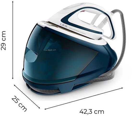 Calor GV9558C0 stoomstrijkijzer station 1,9 l Durilium AirGlide Autoclean soleplate Blauw, Wit